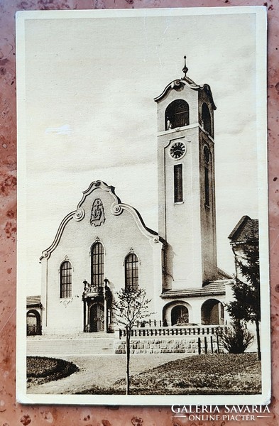 Eger Reformed Church postcard from 1939