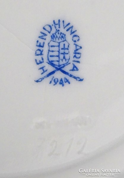 1Q334 Régi nagyméretű Viktória mintás Herendi porcelán kaspó 1944