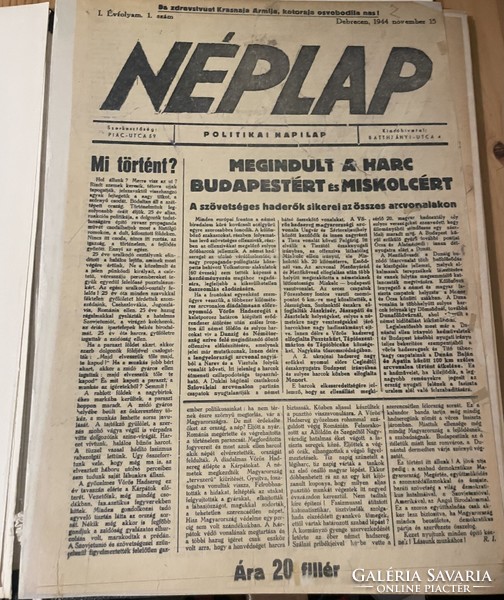 People's newspaper in Debrecen 1944-1945