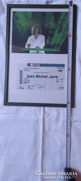 Concert ticket framed by jean michel jarre