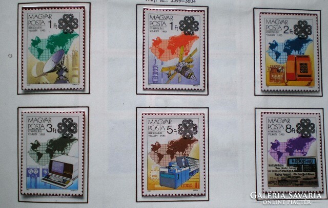 S3599-605 / 1983 Hírközlési Világév bélyegsor postatiszta