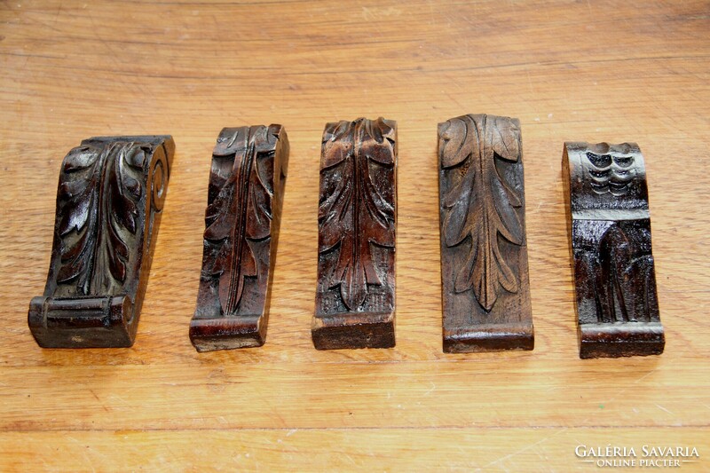 Tin German carving, carving, ornament 5 pcs. (19)