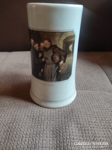 Antique lithophane beer mug