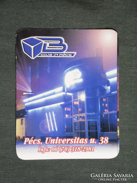 Kártyanaptár, kisebb méret, B52 Disco Club, Pécs, 2003, (6)