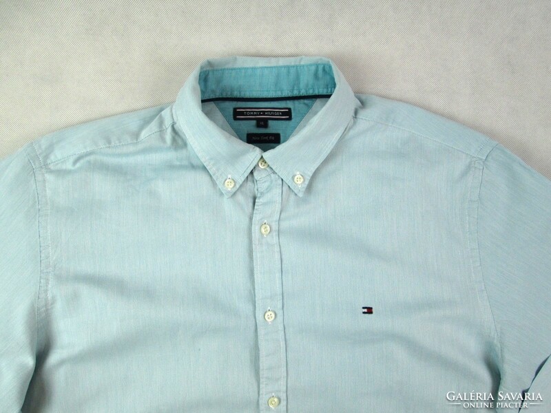Original tommy hilfiger new york fit (xl) elegant long sleeve men's shirt