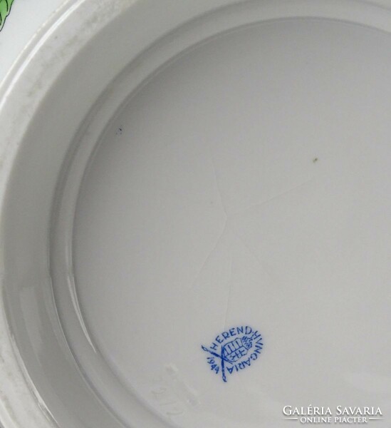 1Q334 Régi nagyméretű Viktória mintás Herendi porcelán kaspó 1944