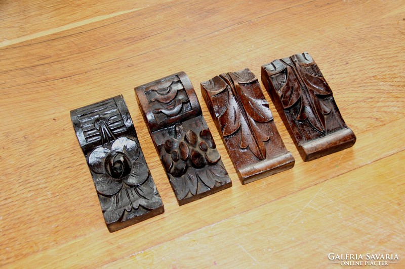 Tin German carving, carving, ornament 4 pcs. (18)