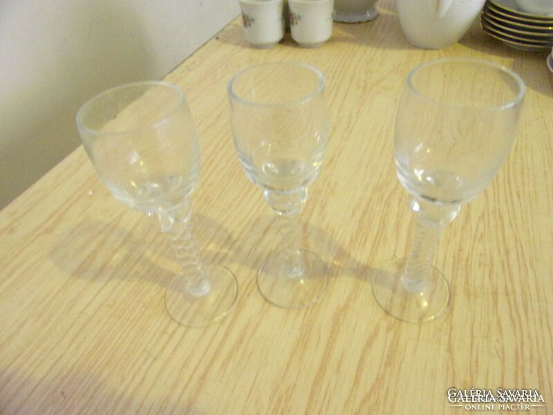3 Db Likörös üveg pohár