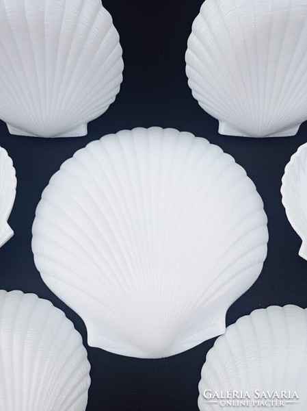 Arcopal Francia tejüveg kagyló formájú kínáló készlet