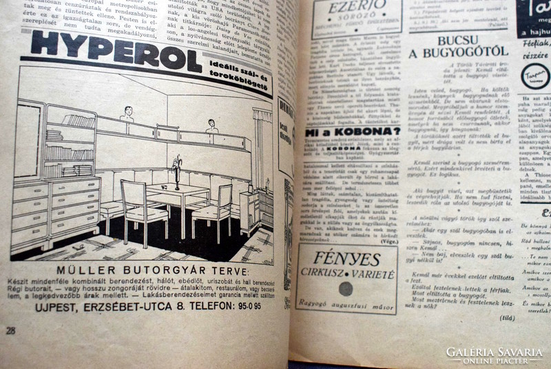 Új Magazin - 1935?  korabeli erotikus újság a 'Playboy' honi előfutára - sok fotóillusztáció