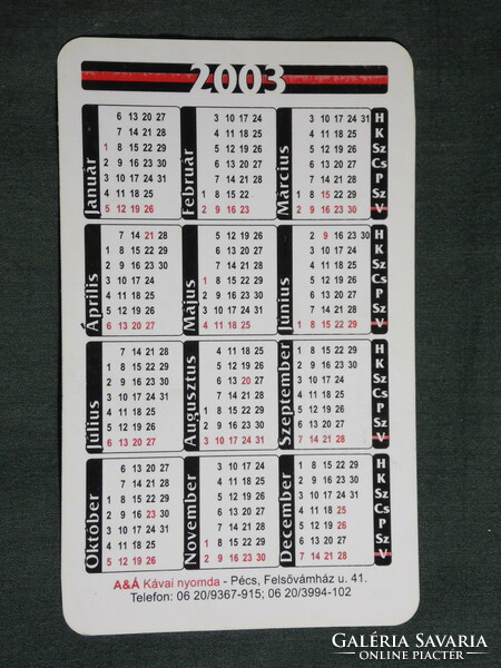 Card calendar, macrostart shading technique, Pécs, 2003, (6)
