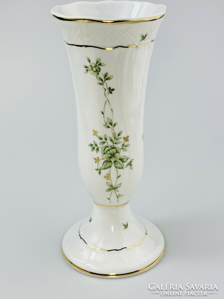 Hollóházi porcelain package 3. - Erika patterned vase and bowl