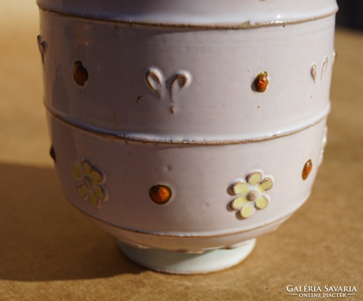 Ritka kerámia váza Gácser Kata iparművész keramikus art deco kis váza