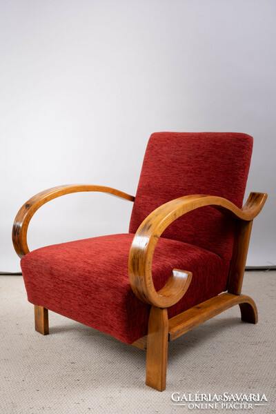 Art deco patinás hajlított karfás fotelek szép állapotban