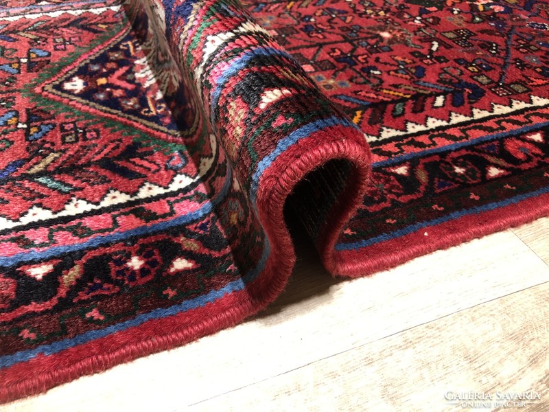 HOSSEINABAD - IRÁNI kézi csomózású gyapjú PERZSA futó szőnyeg, 75 x 208 cm