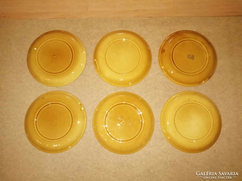Glazed ceramic divided plate set - 6 pieces in one - 22 cm (b)