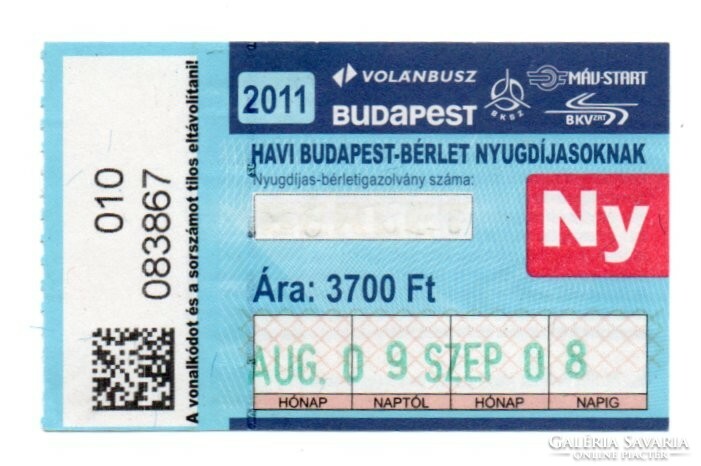 Bkv pass August 2011