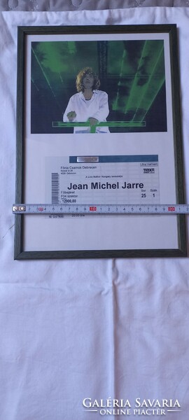 Concert ticket framed by jean michel jarre