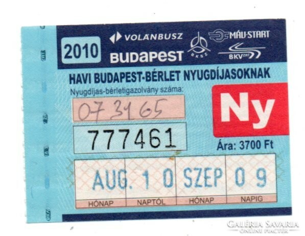 Bkv pass August 2010