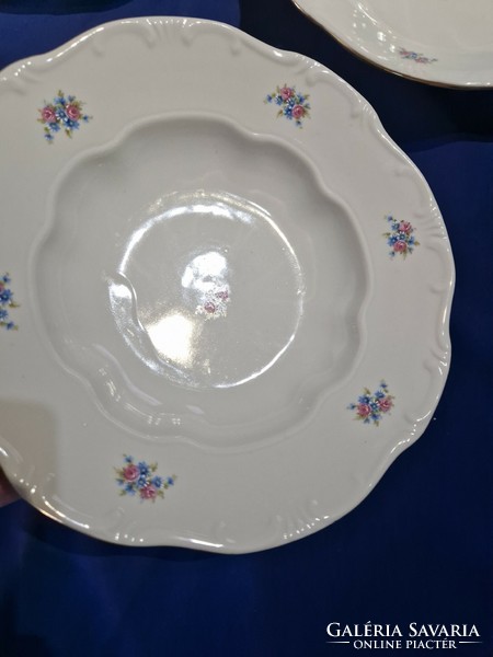 Zsolnay mély tányérok  kék virágos