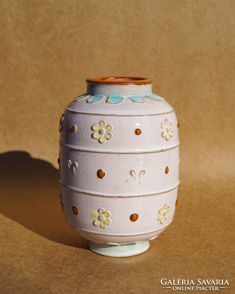 Ritka kerámia váza Gácser Kata iparművész keramikus art deco kis váza