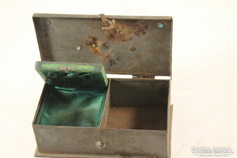 Antique iron compartment box - antique iron box