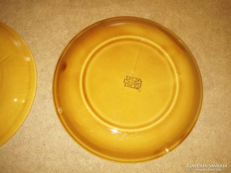 Mázas kerámia osztott tányér készlet - 6 db egyben - 22 cm (b)
