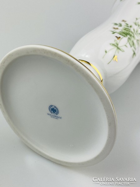 Hollóházi porcelain package 3. - Erika patterned vase and bowl