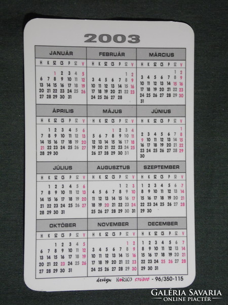 Card calendar, rába print printing company, Győr, 2003, (6)