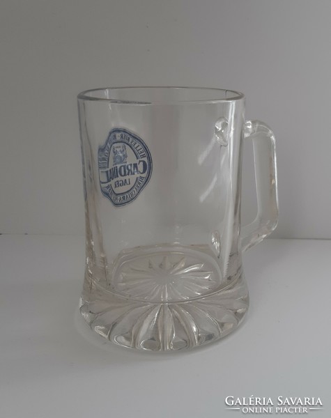 Old Italian cardinal glass beer mug - rare