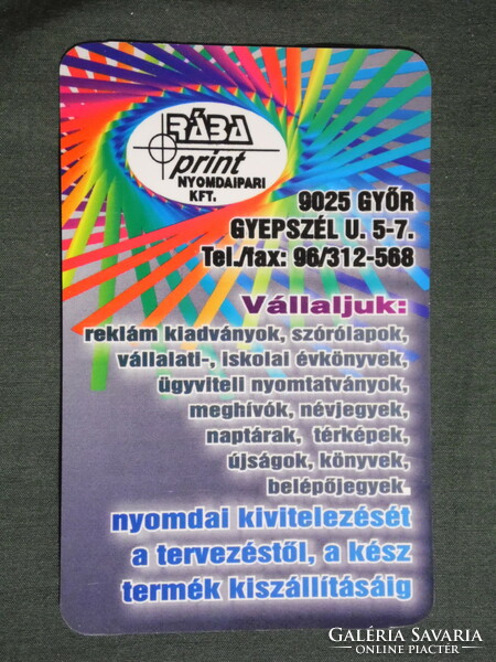 Card calendar, rába print printing company, Győr, 2003, (6)