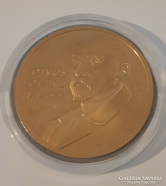 Hungarian physicist Eötvös Lóránd 24-carat gold-plated commemorative coin in unc capsule 2012