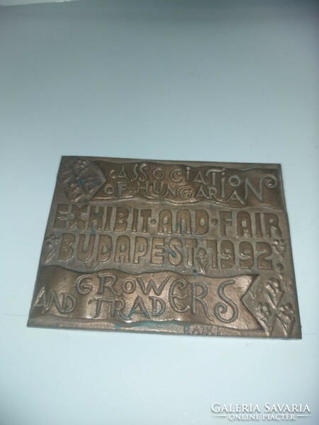 Rajki, bronze plaque, 73x97 mm, 323 gr