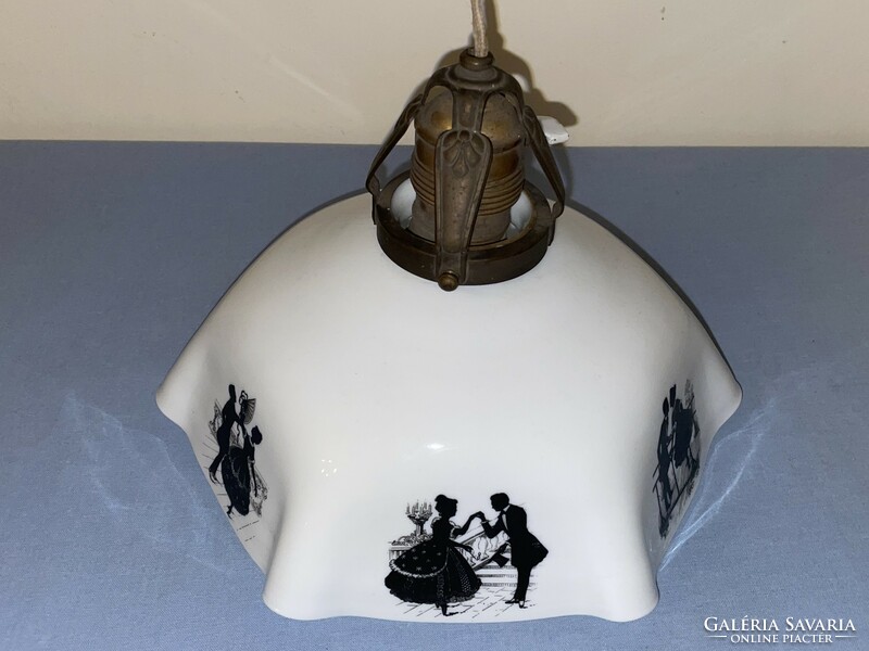 Antique milk glass kitchen lamp, ceiling lamp