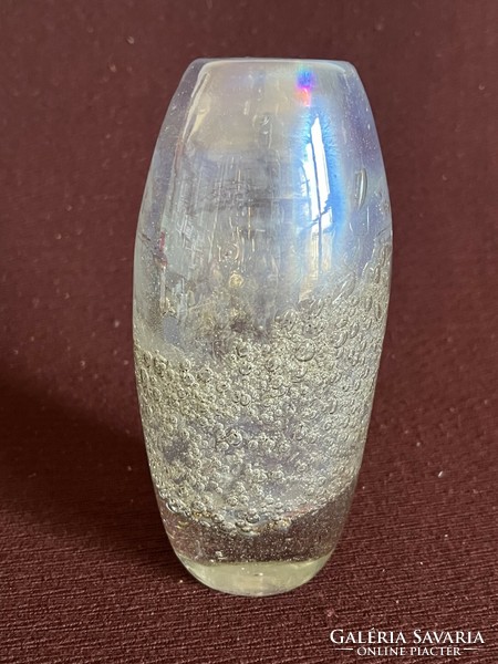 Special iridescent bubble glass vase