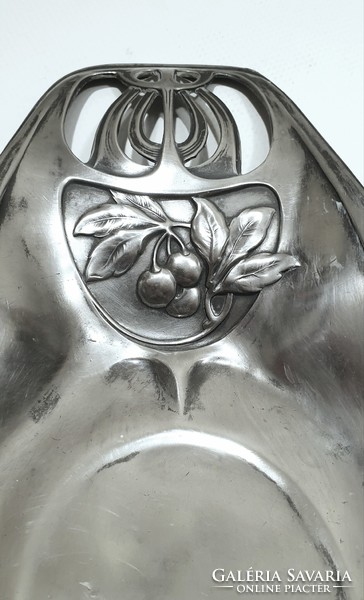 Art Nouveau silver-plated pewter tray, table centre