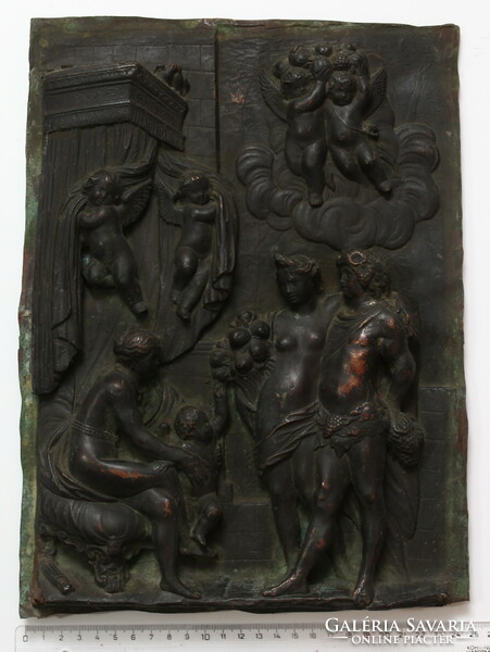 Historicizing copy of a Late Renaissance Mannerist bronze relief from Augsburg around 1880