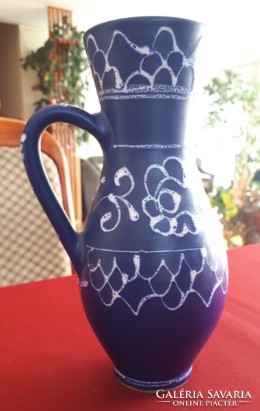 Barth Lídia Tihany kék-fehér mintás jelzett váza