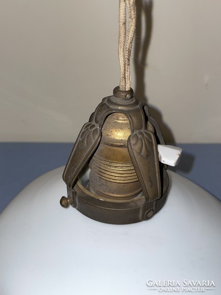 Antik tejüveg konyhai lámpa, mennyezeti lámpa