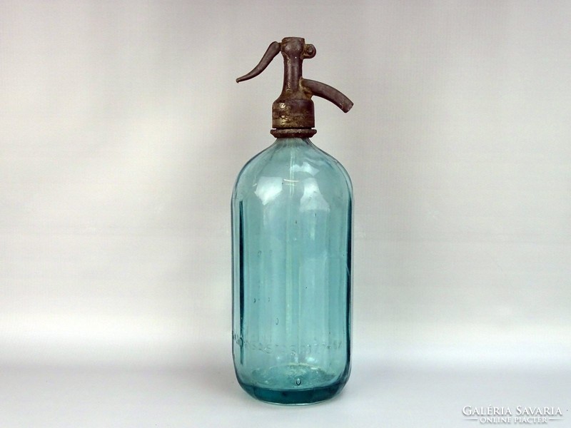 0G721 old labeled green soda bottle friedman 1930