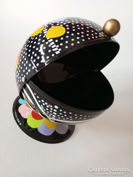 French pylones postmodern metal sphere bon-bon/jewelry/candy holder 1990's rare