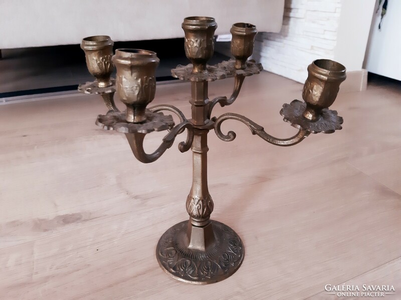 5 Branch bronze candle holder