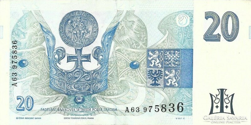 20 korun korona 1994 Csehország