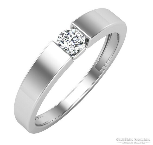 White gold engagement ring