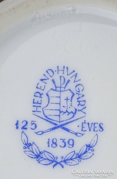 1Q336 Régi Herendi porcelán bonbonier virág dísszel 1964
