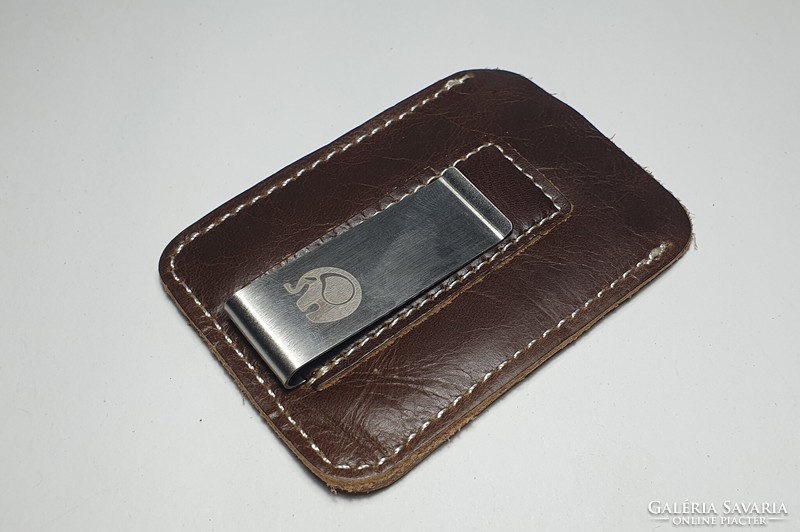 Stylish and elegant wallet with money clip. Coffee brown.