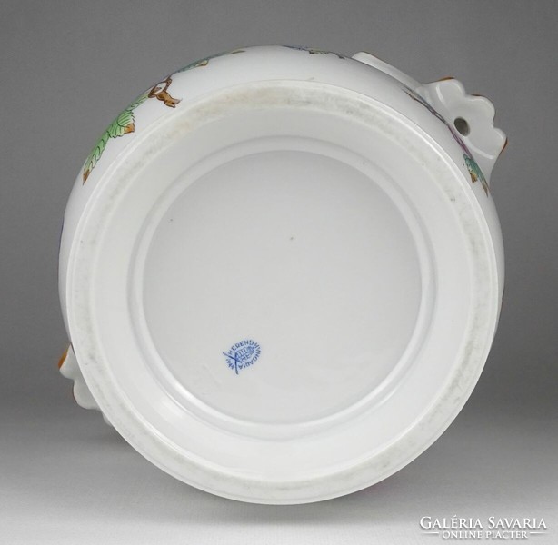 1Q334 Régi nagyméretű Viktória mintás Herendi porcelán kaspó 1944