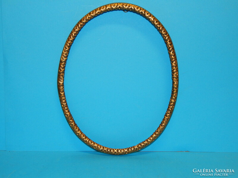 Restored oval frame made of plaster with glass(!) For sale