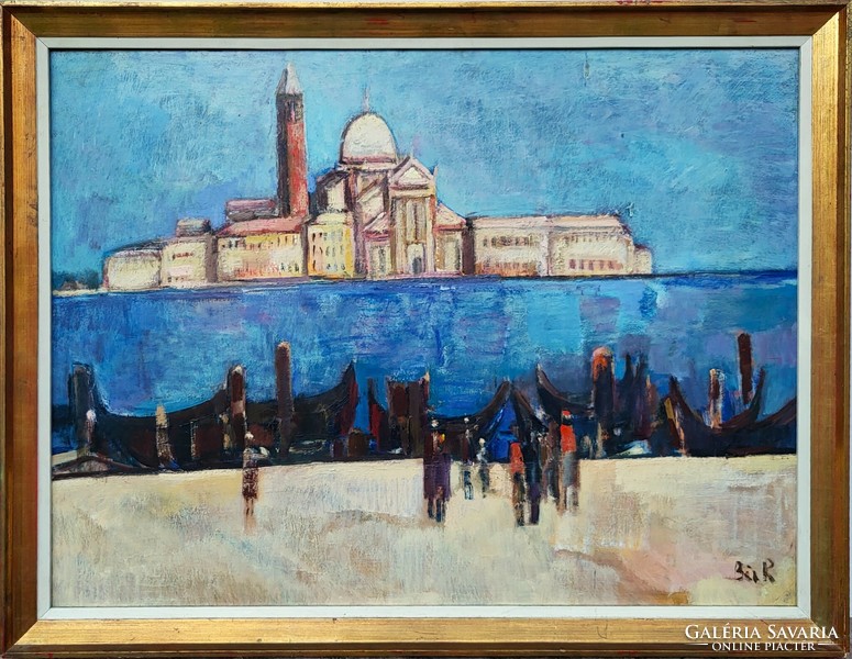 Bér rudolf (1924 - 2004) Venice st. György sziget c. Your painting with an original guarantee!