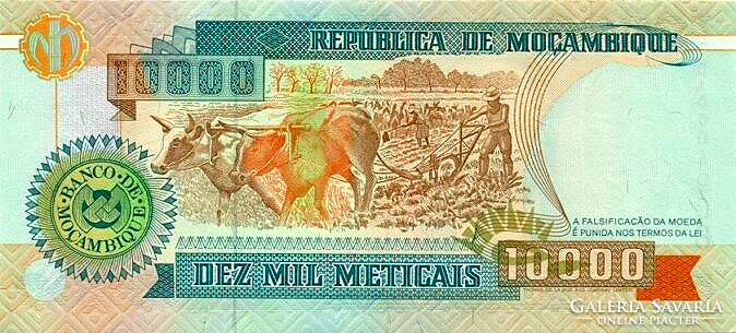 Mozambik 10 000 Meticais 1991 UNC